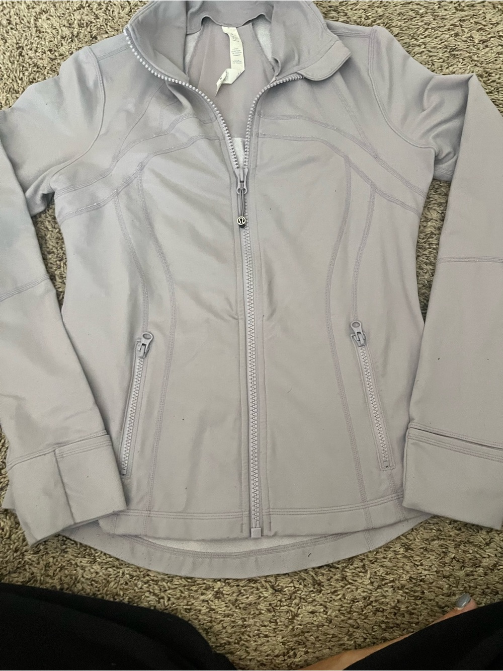 lululemon athletica Light Gray Zip-Up Jacket